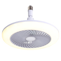 Mini Size 8 Inch Enclosed Socket E26 Ceiling Fan Light 3 Speeds 3 Light Color Dimming And Timing For Small Room Kitchen White Pc