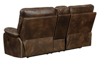 Hooper Brown Power Reclining Loveseat Brown Foam Engineered Wood