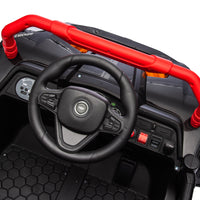 24V Kids Ride On Utv,Electric Toy For Kids W Parents Remote Control,Four Wheel Suspension,Low Start,Adjustable Speed,Multimedia Player,Early Education,Bluetooth,Rear Storage Space For Kids Aged 3 . Red 50 99 Lbs Polypropylene
