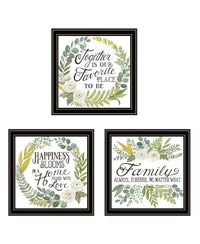 "Together Is Our Favorite Place To Be " Framed Wall Art For Living Room, Wall Art Print For Home Decor, Bedroom Wall Art By Deb Strain Multicolor Wood Paper