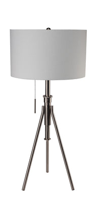 32 37"H Adjustable Tripod Table Lamp Soft White Led Fabric Metal