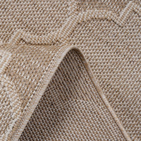 Naar Guros Collection 6X9 Cream Trellis Indoor Outdoor Area Rug Cream Polypropylene