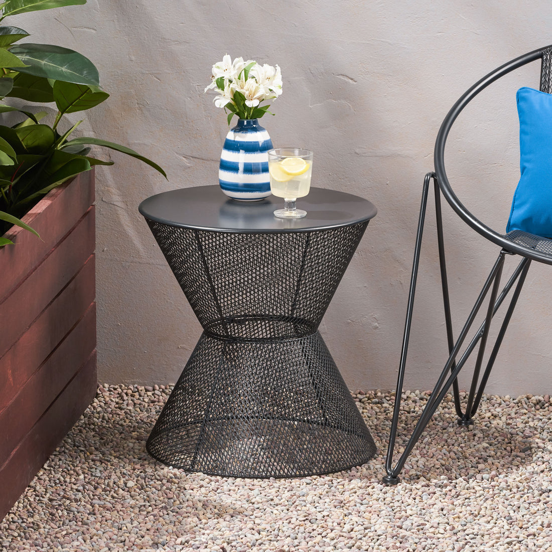 Nevada Side Table Matte Black Iron