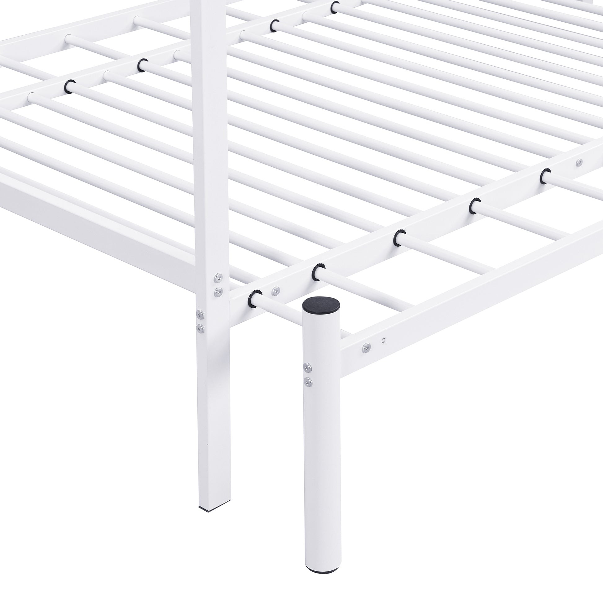 Twin Xl To King Metal Twin Size House Platform Bed With 2 Drawers, White Box Spring Not Required Twin Xl White Metal Bed Frame Metal