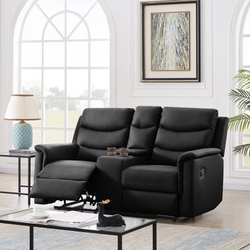 2 Seater Motion Sofa Black Pu W22343699 K2553P167004 Black Pu