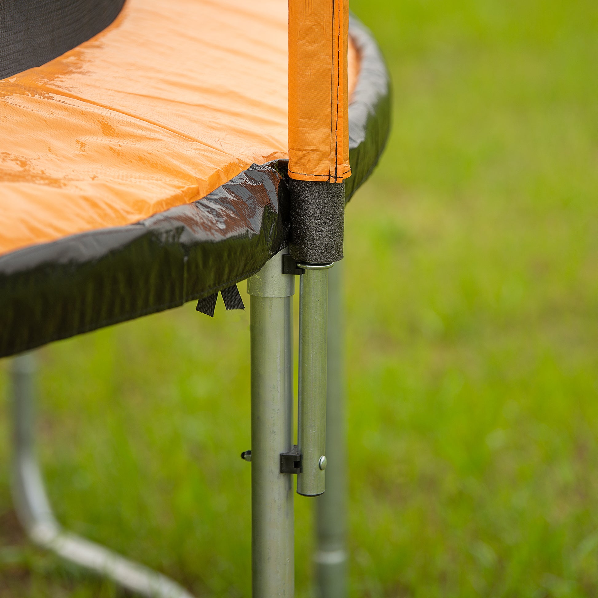 15Ft Trampoline With Basketball Hoop Inflator And Ladder Inner Safety Enclosure Orange Orange Metal