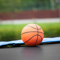 10Ft Trampoline With Basketball Hoop Inflator And Ladder Inner Safety Enclosure Blue Blue Metal