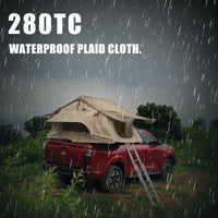 The Roof Tent With 280Tc 2000 Waterproof Lattice Cloth For Using As A Camping Necessity A Mobile Home Brown Cotton