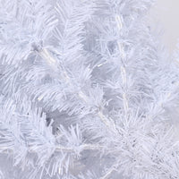 7.5Ft White Slim Artificial Christmas Tree Includes Foldable Metal Stand White American Traditional Polyester Polyester
