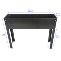 Elevated Garden Bed, Metal Elevated Outdoor Flowerpot Box, Suitable For Backyard And Terrace, Large Flowerpot, Suitable For Vegetable And Flower Book, Standard Size Black Steel
