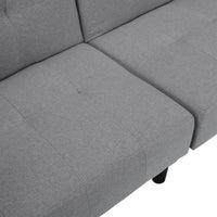 Folding Ottoman Sofa Bed With Stereo Gray Gray Linen