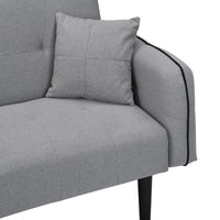 Folding Ottoman Sofa Bed With Stereo Gray Gray Linen