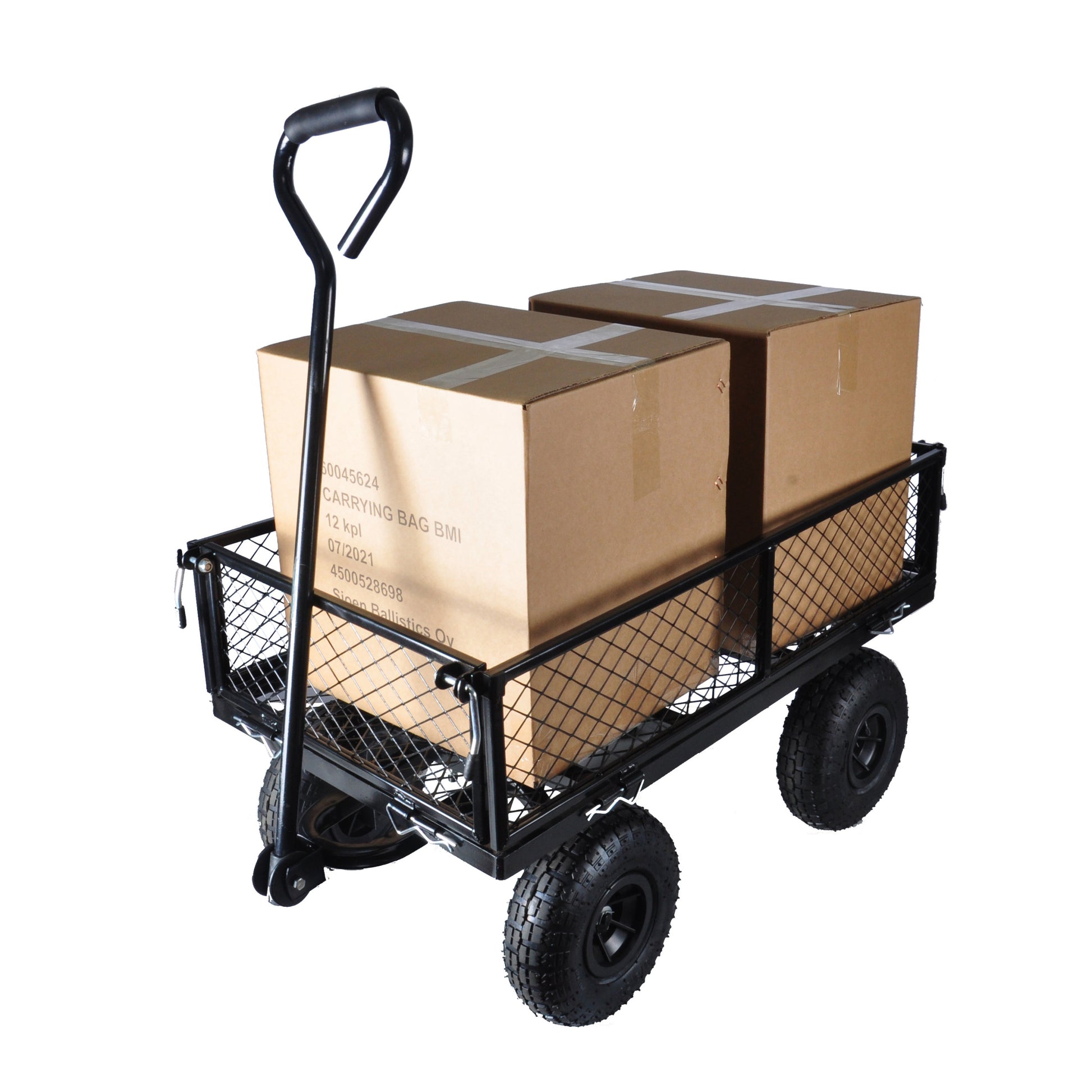 Wagon Cart Garden Cart Trucks Make It Easier To Transport Firewood Tc1840Bkg Black Metal