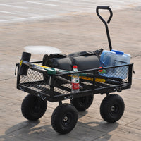 Wagon Cart Garden Cart Trucks Make It Easier To Transport Firewood Tc1840Bkg Black Metal
