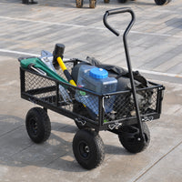 Wagon Cart Garden Cart Trucks Make It Easier To Transport Firewood Tc1840Bkg Black Metal