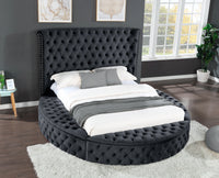 Hazel Queen 5 Pc Vanity Bedroom Set Made With Wood In Black Color Black Bedroom Modern Upholstered Wood