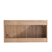 84 Inch Soft Close Doors Bathroom Vanity With Sink, A Small Storage Shelves, 36" And 12" Combination Cabinet, Kd Packing Imitative Oak 4 1 Bathroom Wall Mounted Modern Plywood