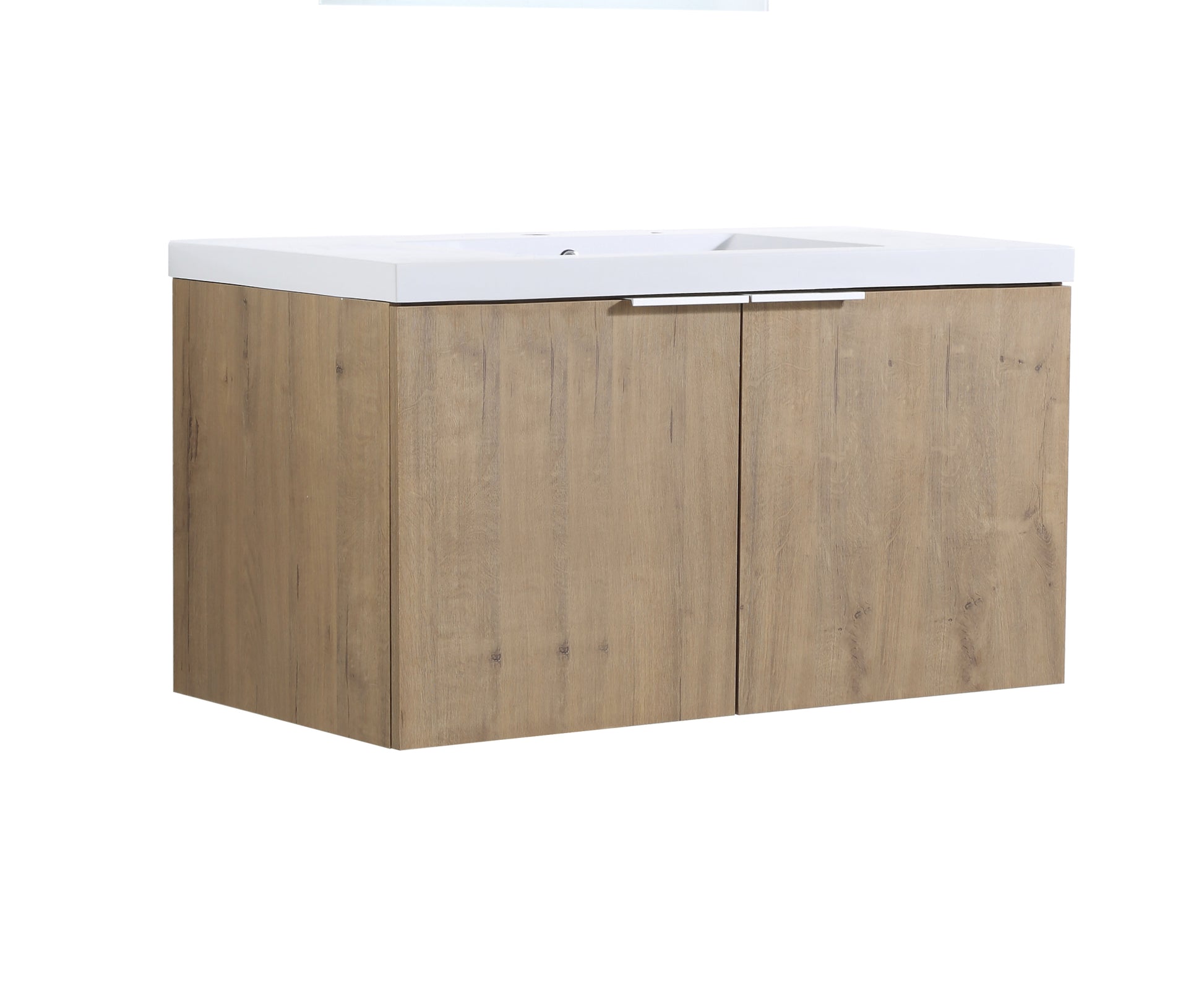 Modern Design 36 Inch Float Mounting Bathroom Vanity With Sink Soft Close Door,2 Doors 00636 Imo Kd Packing Imitative Oak 2 1 Bathroom Wall Mounted Modern Plywood Plywood