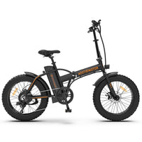 Aostirmotor Folding Electric Bike Ebike Bicycle 500W Motor 20" Fat Tire With 36V 13Ah Li Battery Beach Snow Bicycle A20 Cycling Black Foldable Aluminium