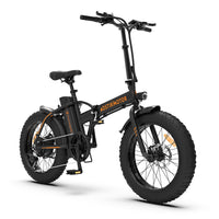 Aostirmotor Folding Electric Bike Ebike Bicycle 500W Motor 20" Fat Tire With 36V 13Ah Li Battery Beach Snow Bicycle A20 Cycling Black Foldable Aluminium