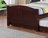 Twin Size Bed W Trundle Slats Dark Cherry Pine Plywood Kids Youth Bedroom Furniture Cherry Brown Bedroom Contemporary,Modern,Transitional Pine Plywood