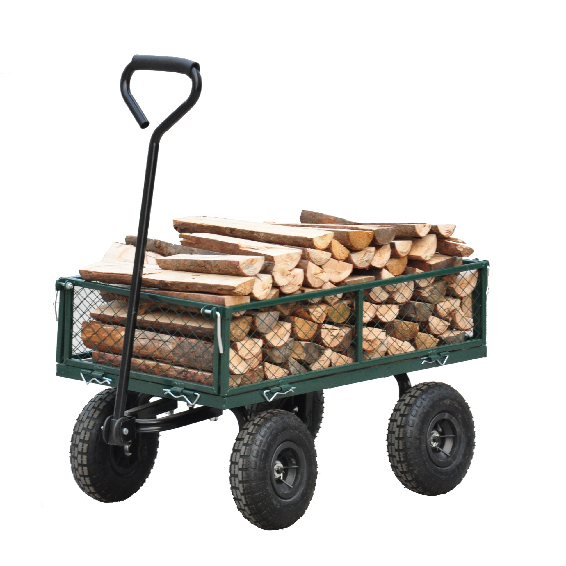 Wagon Cart Garden Cart Trucks Make It Easier To Transport Firewood Green Green Metal