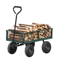 Wagon Cart Garden Cart Trucks Make It Easier To Transport Firewood Green Green Metal