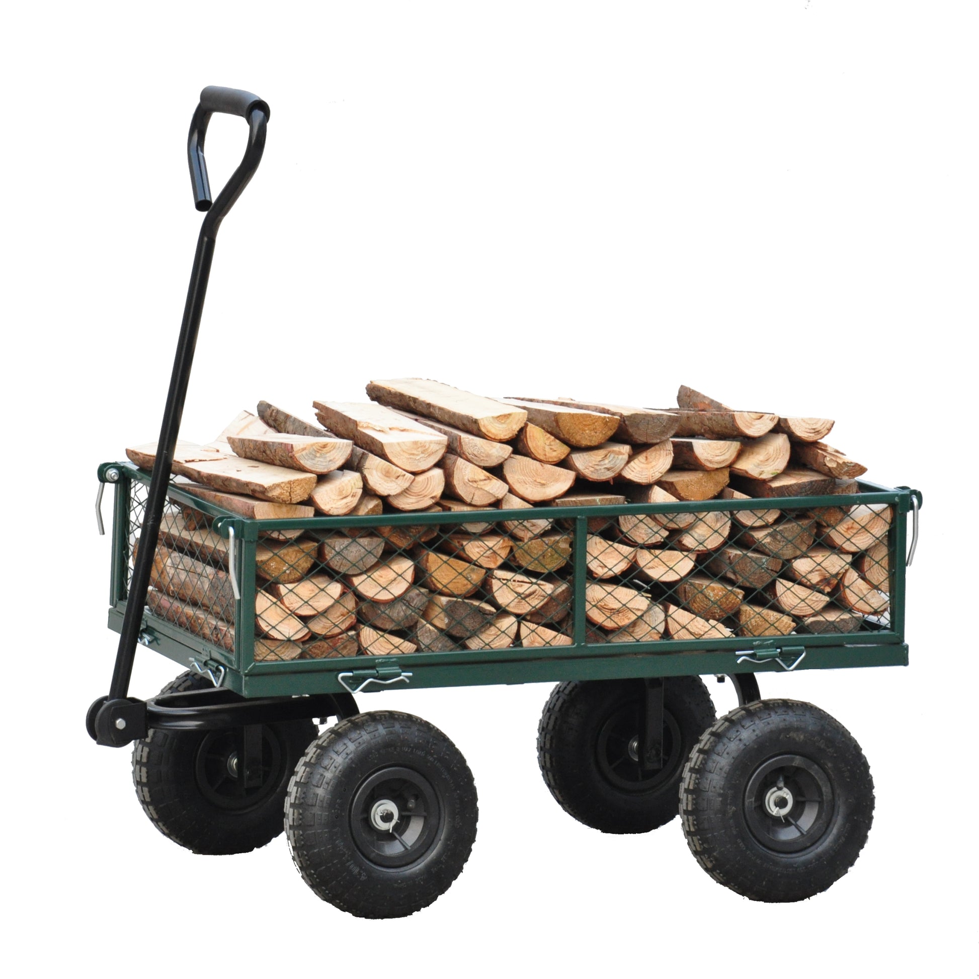 Wagon Cart Garden Cart Trucks Make It Easier To Transport Firewood Green Green Metal