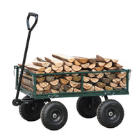 Wagon Cart Garden Cart Trucks Make It Easier To Transport Firewood Green Green Metal