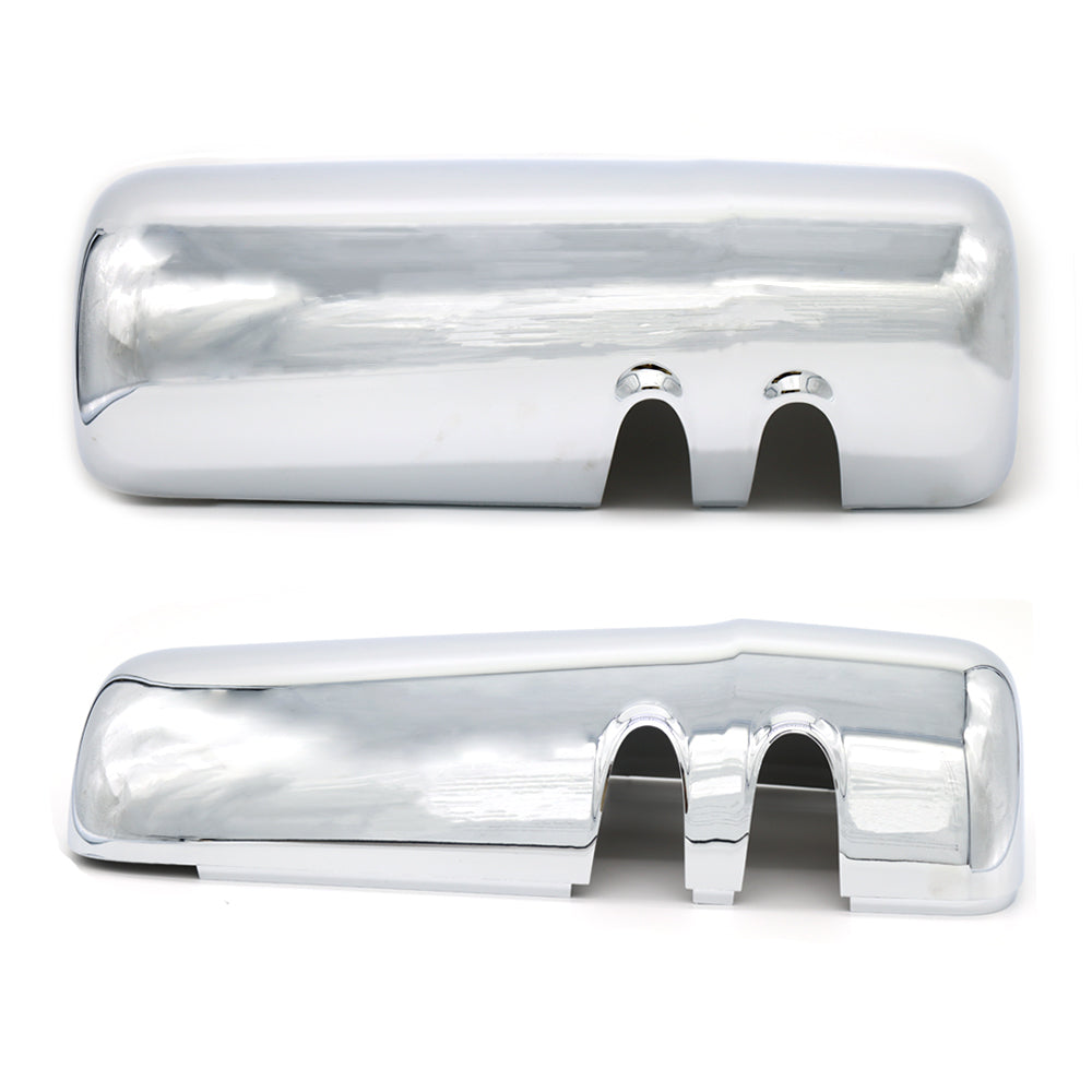 Chrome Door Mirror Covers Pair Driver Passenger Side For Kenworth T680 T880 W990 Chrome Plastic