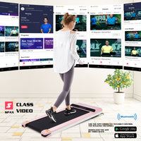 Walking Pad Treadmill Under Desk For Home Office Fitness, Mini Portable Treadmill With App Remote Control And 16 Inch Running Area Note: Forbidden To Sell On Pink Steel