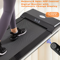 Walking Pad Treadmill Under Desk For Home Office Fitness, Mini Portable Treadmill With App Remote Control And 16 Inch Running Area Note: Forbidden To Sell On Black Steel