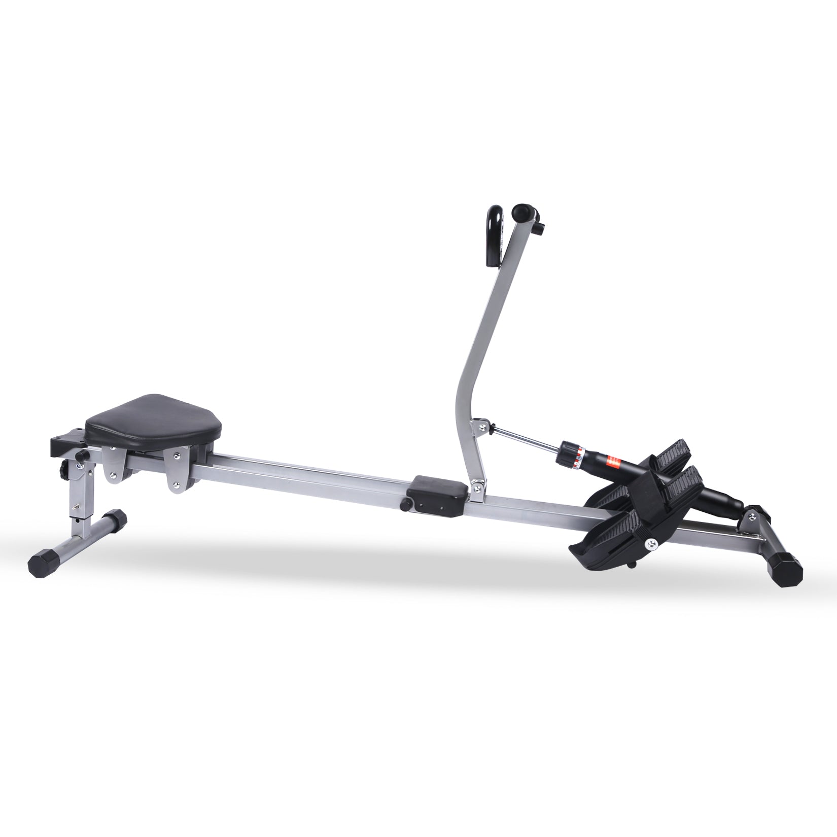 Yssoa Fitness Rowing Machine Rower Ergometer, With 12 Levels Of Adjustable Resistance, Digital Monitor And 260 Lbs Of Maximum Load, Black Black Steel