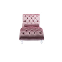 Coomoreleisure Concubine Sofa With Acrylic Feet Pink Velvet