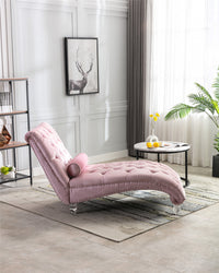 Coomoreleisure Concubine Sofa With Acrylic Feet Pink Velvet