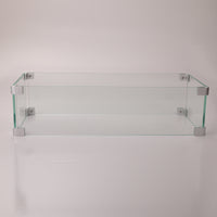 Rectangular Glass Wind Guard For Fire Pit W85335465 Transparent Glass