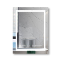 28''X 36''Led Lighted Bathroom Medicine Mirror Cabinet With Motion Sensor Switch Anthracite Aluminium