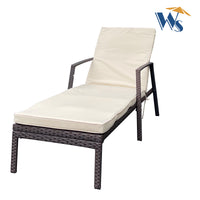 Outdoor Patio Lounge Chairs Rattan Wicker Patio Chaise Lounges Chair Brown Brown Metal