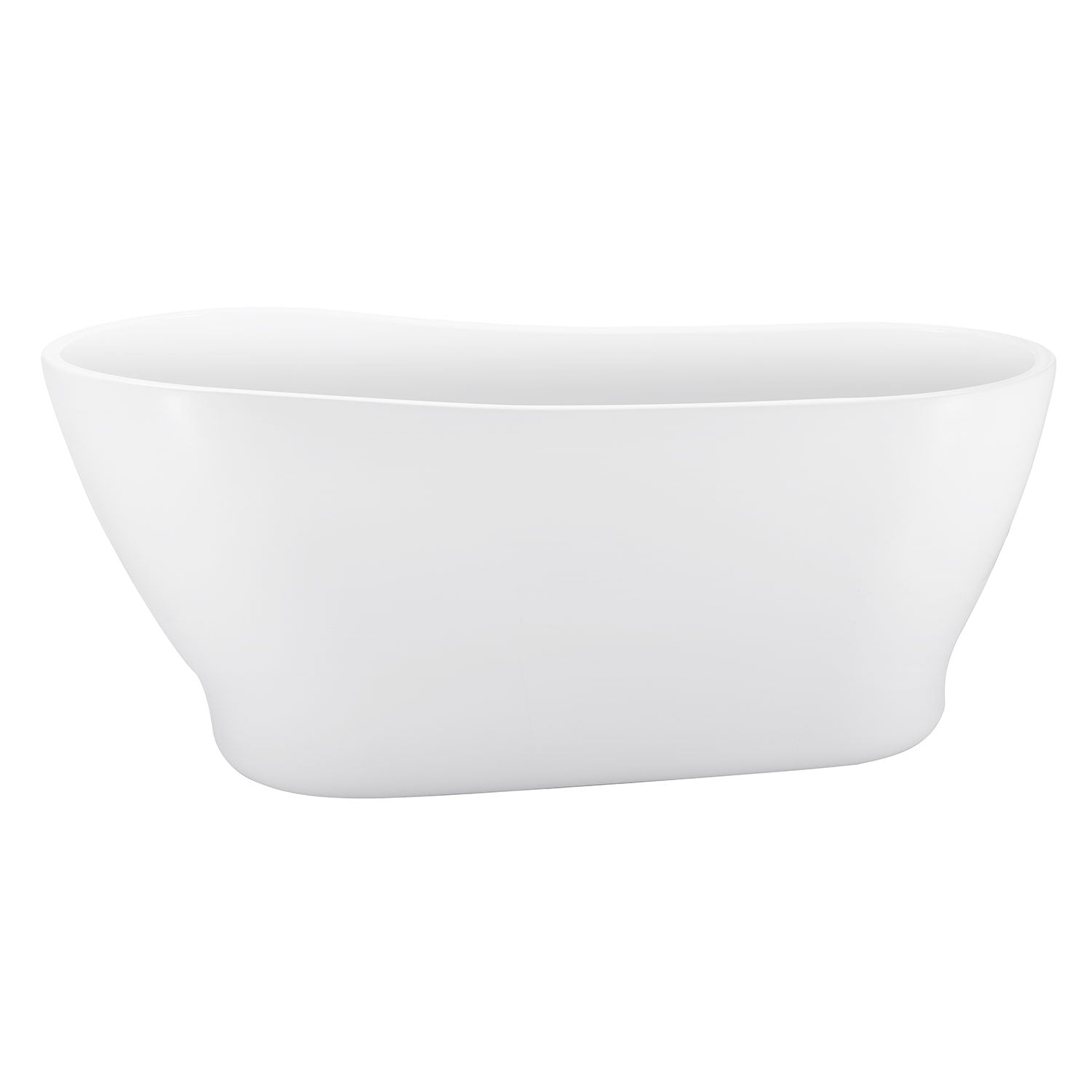 67" 100% Acrylic Freestanding Bathtub Contemporary Soaking Tub White Bathtub White Acrylic