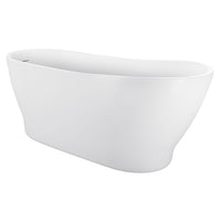 67" 100% Acrylic Freestanding Bathtub Contemporary Soaking Tub White Bathtub White Acrylic