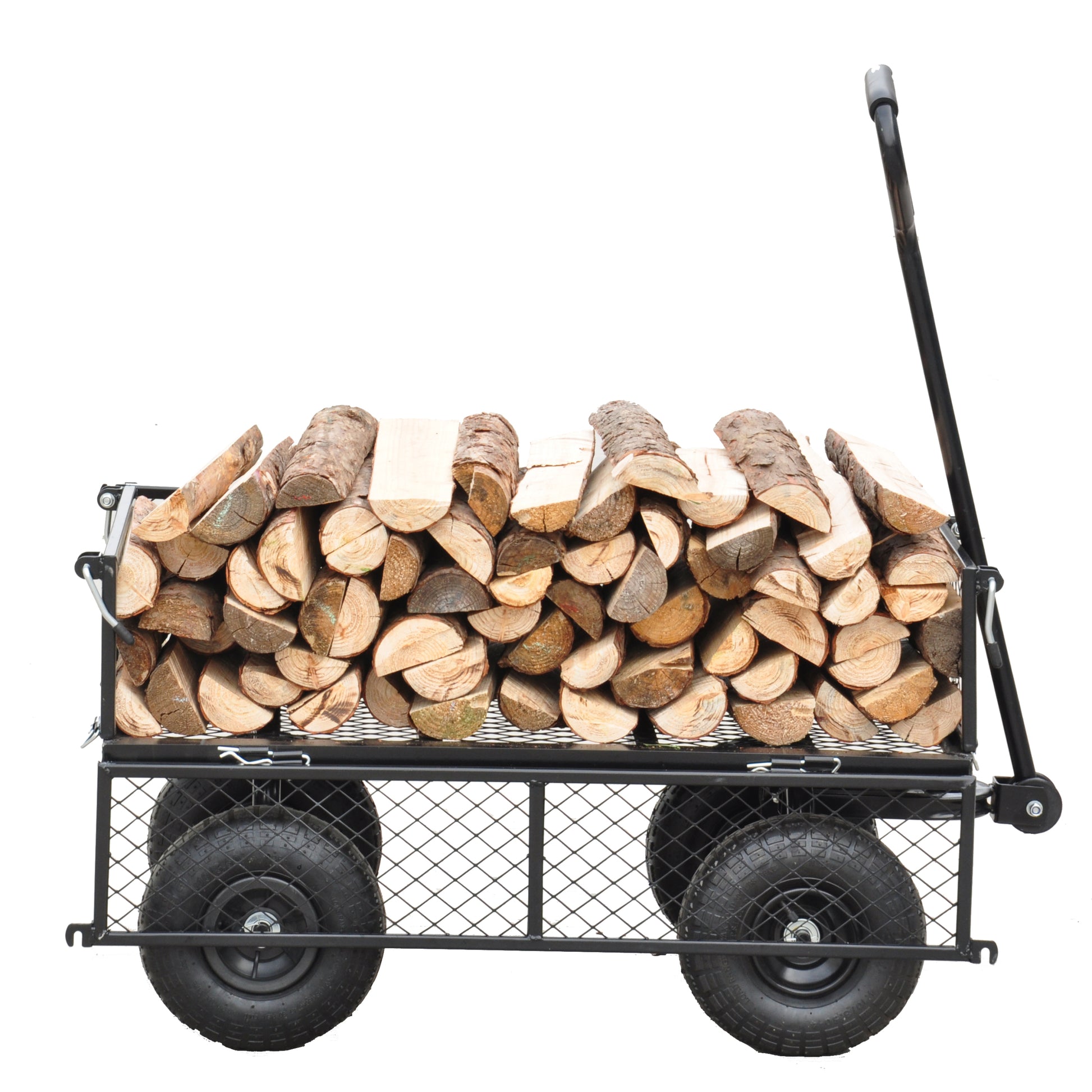 Wagon Cart Garden Cart Trucks Make It Easier To Transport Firewood Tc1840Bkg Black Metal