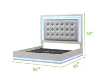 Passion Queen 4 Pc Led Bedroom Set Made With Wood In Milky White Box Spring Not Required Queen White Wood 4 Piece Set Bedroom Bed Included,Dresser Included,Mirror Included,Nightstand Included Contemporary,Modern Solid Wood Mdf Built In Lighting Wood