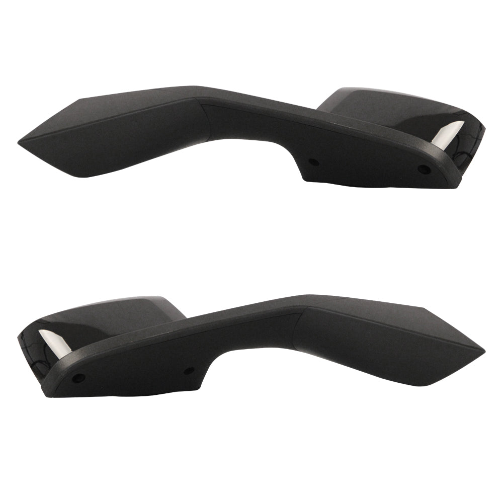 Black Hood Mirror Fits 2004 17 Volvo Vnl Driver & Passenger Side With Nuts&Mounting Black Abs