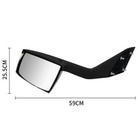 Chrome Hood Mirror 2Pcs Fit 2004 2017 Volvo Vn Vnl Truck Plate Drive Passenger Chrome Abs