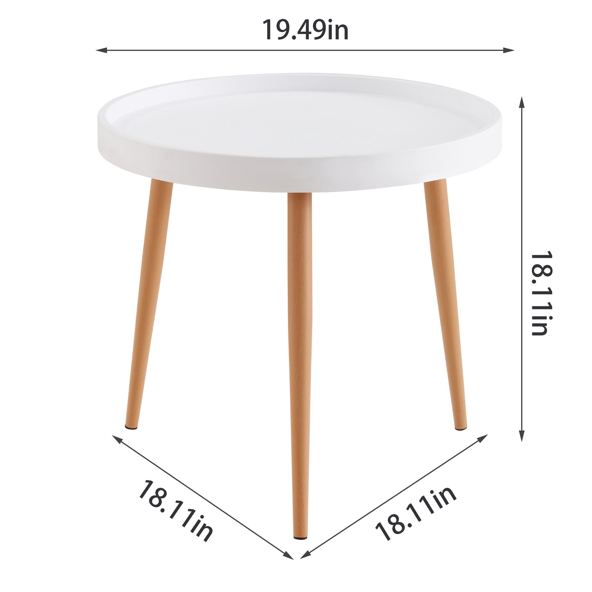 Bb Table, Coffee Table, Playing Table, Mdf Top, Wood Leg White,1 Pcs Per Set White Wood Mdf