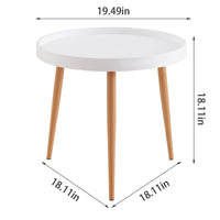 Bb Table, Coffee Table, Playing Table, Mdf Top, Wood Leg White,1 Pcs Per Set White Wood Mdf