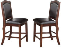 Formal Look Counter Height Dining Table W Shelve And 4X Side Chairs Solidwood Espresso Finish 5Pc Set Dining Room Furniture Wood Dining Room Solid Wood Rubberwood Square Dining Table With Chair Wood Wood Espresso Solid Back Seats 4 42 Inches
