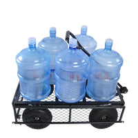 Wagon Cart Garden Cart Trucks Make It Easier To Transport Firewood Tc1840Bkg Black Metal