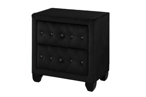 Hazel Queen 5 Pc Vanity Bedroom Set Made With Wood In Black Color Black Bedroom Modern Upholstered Wood