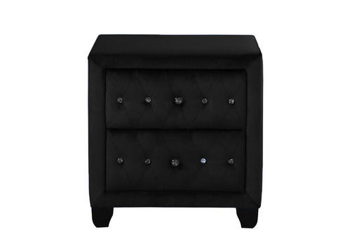 Hazel Queen 5 Pc Vanity Bedroom Set Made With Wood In Black Color Black Bedroom Modern Upholstered Wood